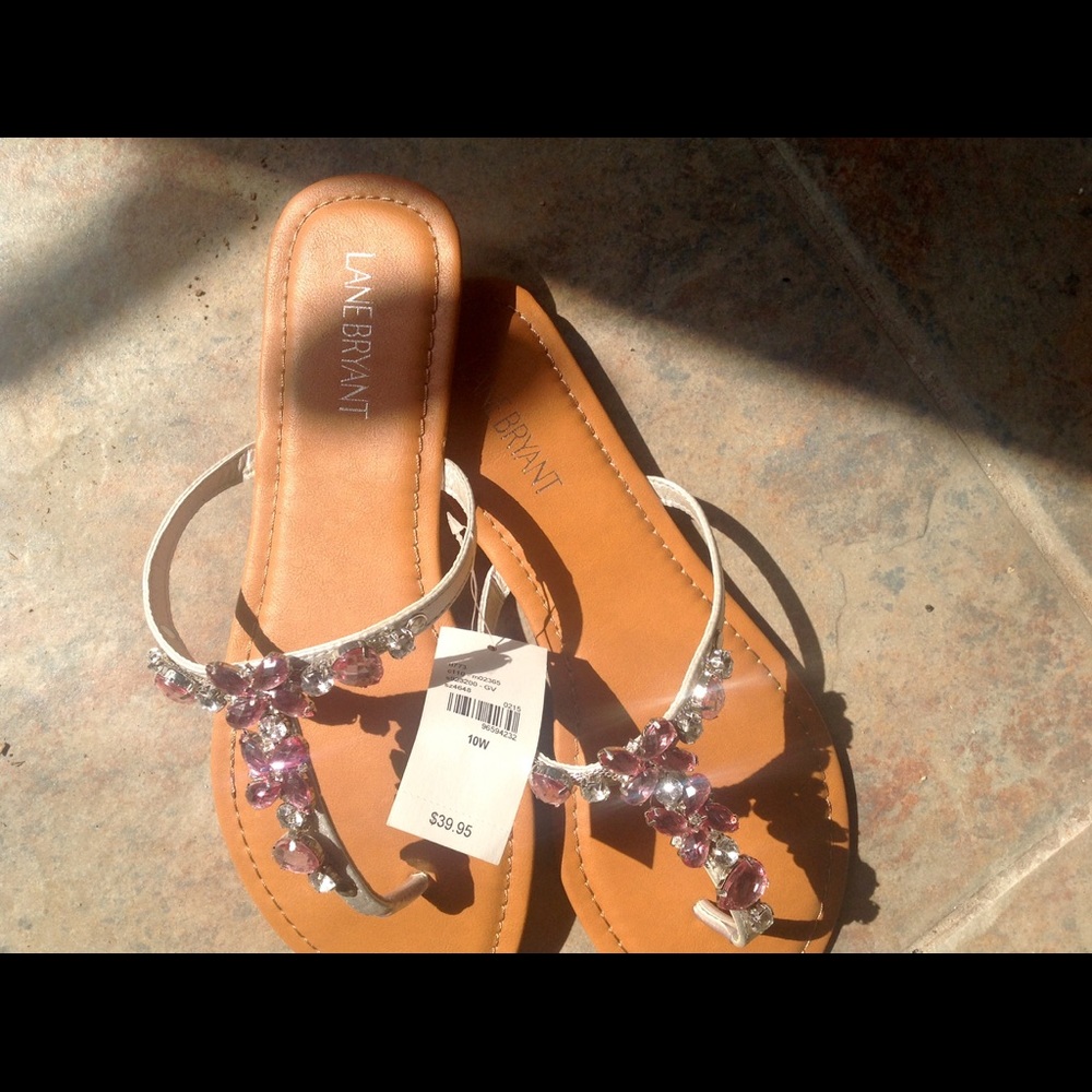 NWT Lane Bryant sandals, flip flops sz 10